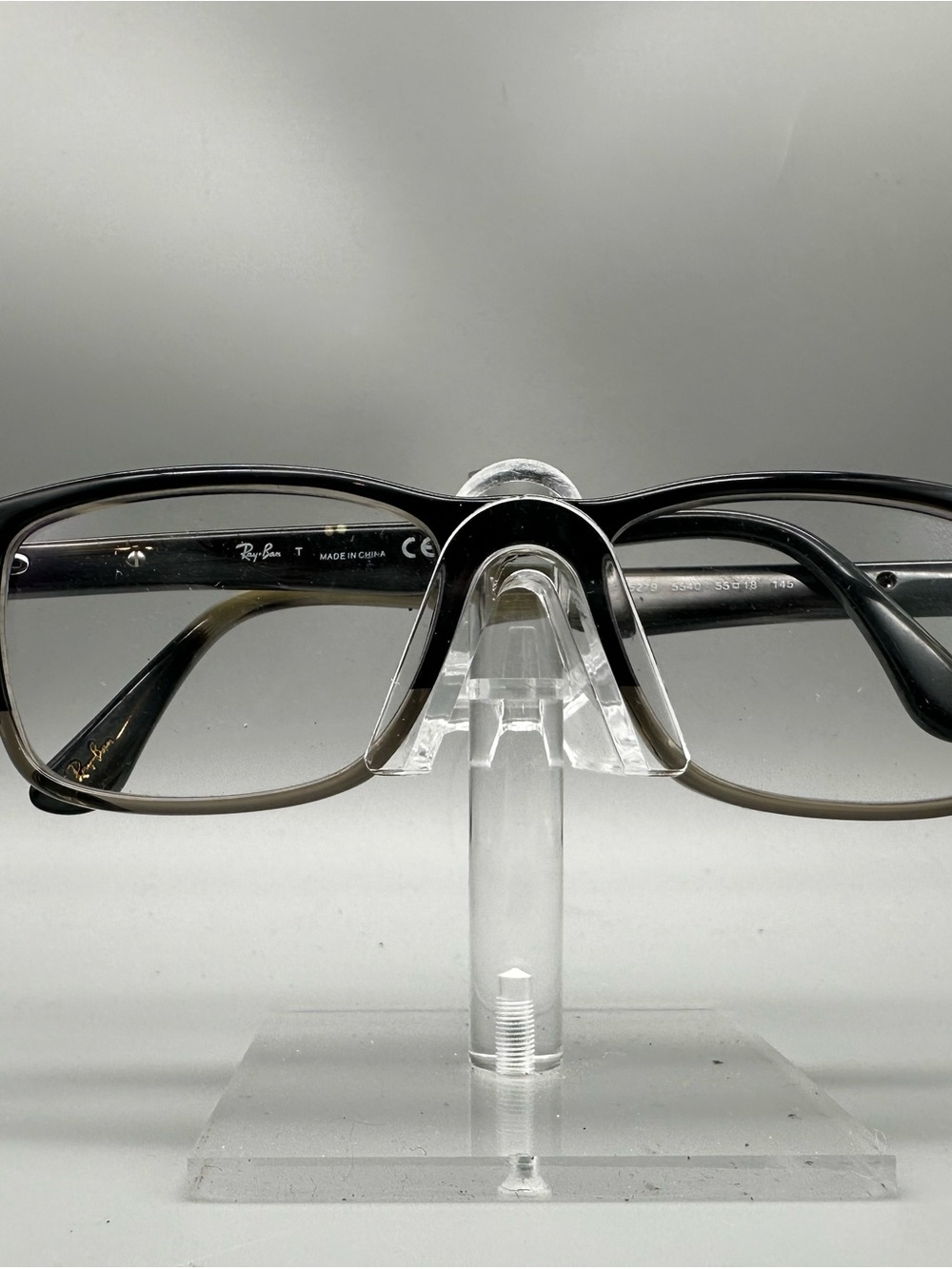 Ray-Ban RB 5279 5540 Black Gradient Eyeglass Frames 55-18-145 Mens Rectangular